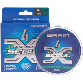 Шнур Brain Scout 4X 150m (camo) 0.100mm 5.8kg