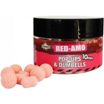 Бойлы Dynamite Baits Fluro Pop-Ups & Dumbells RED-AMO 10mm