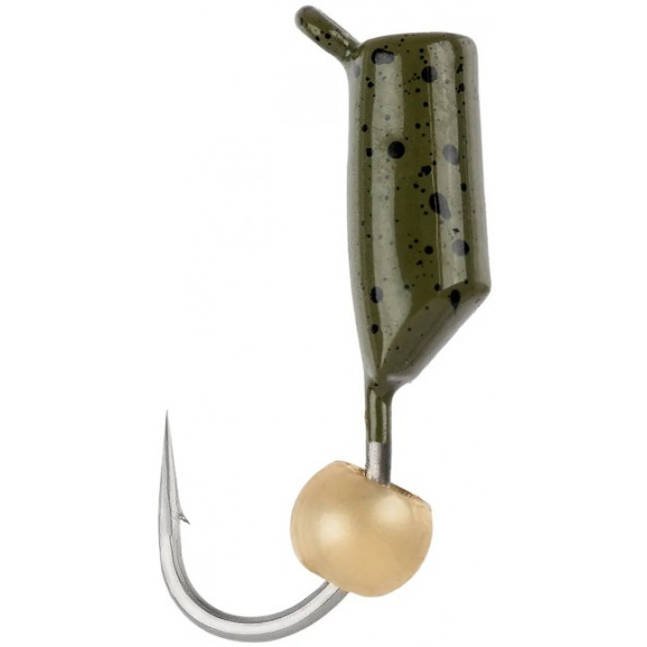 Мормышка вольфрамовая Viking Fishing Rigabik+bead 0.62g 2.5mm Olive+G (1шт)