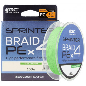 Шнур GC Sprinter PE X4 150м Lime Green #0.6