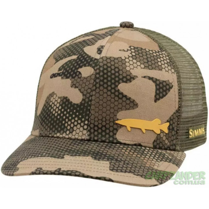 Кепка Simms Payoff Trucker Pike Hex Flo Camo Timber