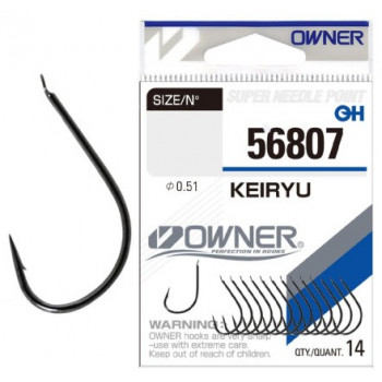 Крючок Owner 56807 Keiryu №10 Black Crome 15шт