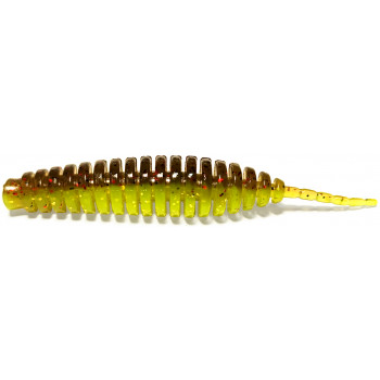 Силикон FishUp Tanta 3" (6шт) #203 - Green Pumpkin/Flo Chartreuse