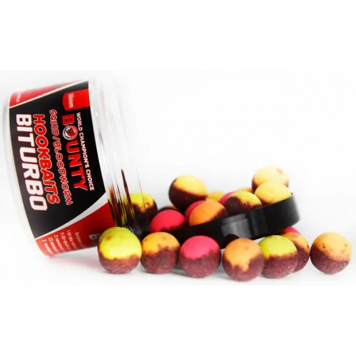 Бойлы BOUNTY BITURBO SQUID / BLOODWORM Mix-цветов 14mm