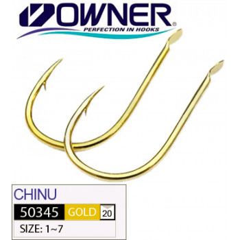 Гачок Owner 50345 Chinu №5 Gold 12шт