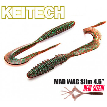 Силикон Keitech Mad Wag Slim 4.5" (9шт/уп)