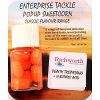 Штучні ароматизовані насадки Enterprise Tackle Corn PEACH TROPICANO+N-BUTYRIC ACID CORN FLUORO ORANGE