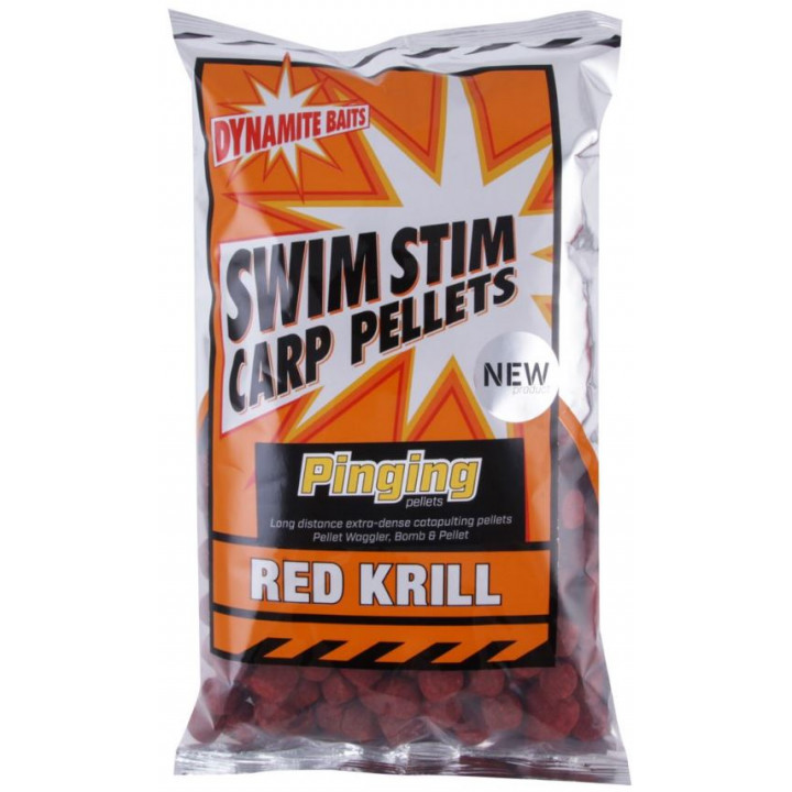 Пеллетс Dynamite Baits Swim Stim Pinging Pellets 13mm Red Krill 900g