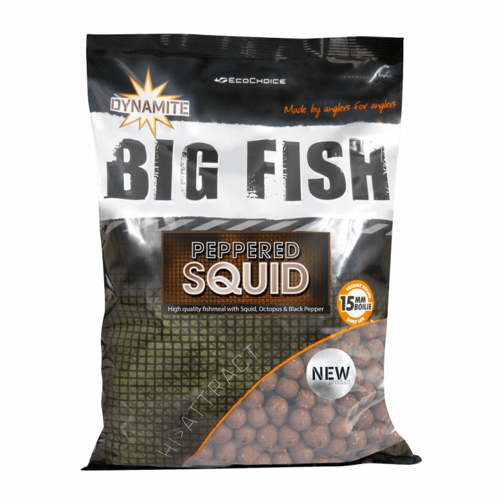 Бойлы Dynamite Baits Peppered Squid Boilies 20mm 1kg