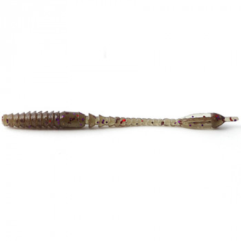 Силикон FishUp ARW Worm 2" 12шт #050 Green Pumpkin Brown Red & Purple