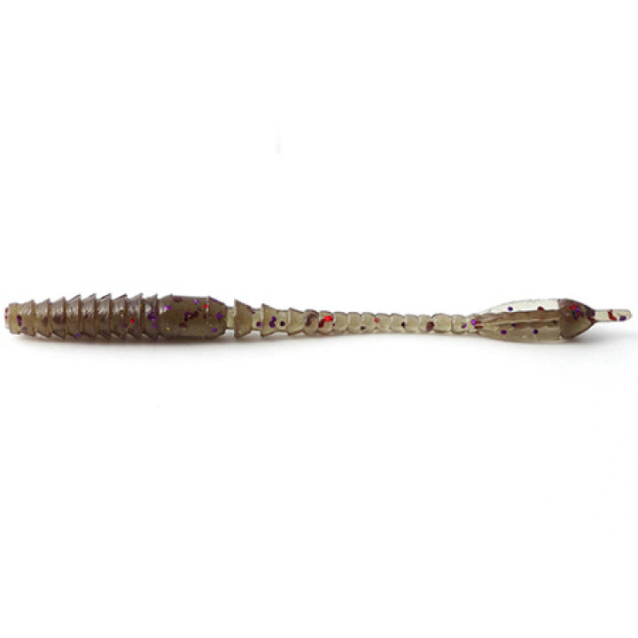 Силикон FishUp ARW Worm 2" 12шт #050 Green Pumpkin Brown Red & Purple