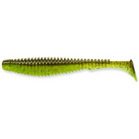 Силикон FishUp U-Shad 3.0" (9шт) #204 - Green Pumpkin/Chartreuse