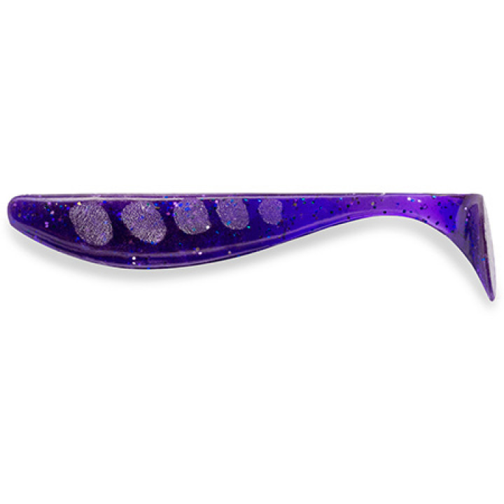 Силикон FishUp Wizzle Shad  5" (4шт) #060 - Dark Violet/Peacock & Silver