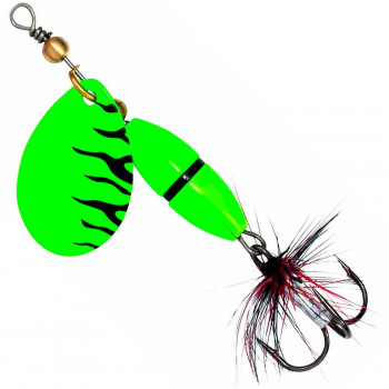 Блесна Kinetic Fizz 7g Green/Black Ribbon