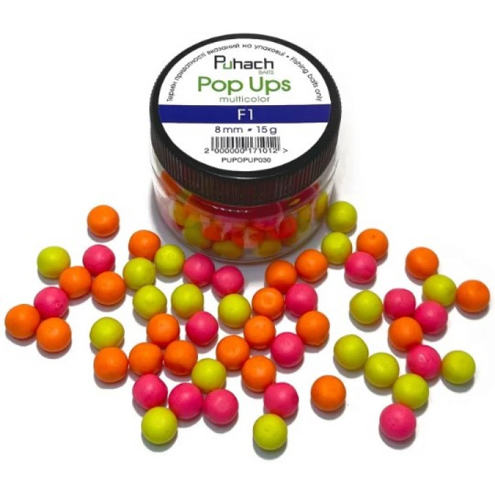 Puhach Baits Pop Ups 8mm Multicolor - F1