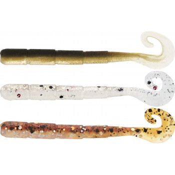Силикон Westin Ned Worm Curltail 5cm 0.5g Floating Clear Water Mix 23 (6шт/уп)