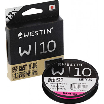 Шнур Westin W10 Cast 'N' Jig 13 Braid Pickled Pink 110m PE 0.2 / 0.08mm / 6.0kg