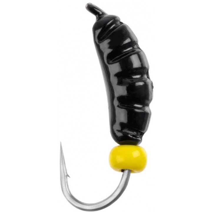Мормышка вольфрамовая Viking Fishing Shrimp+bead 0.64g 8mm Black+Y (1шт)