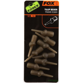 Кліпса для ковзного оснащення Fox Edges Tulip Bead Trans Khaki 10шт