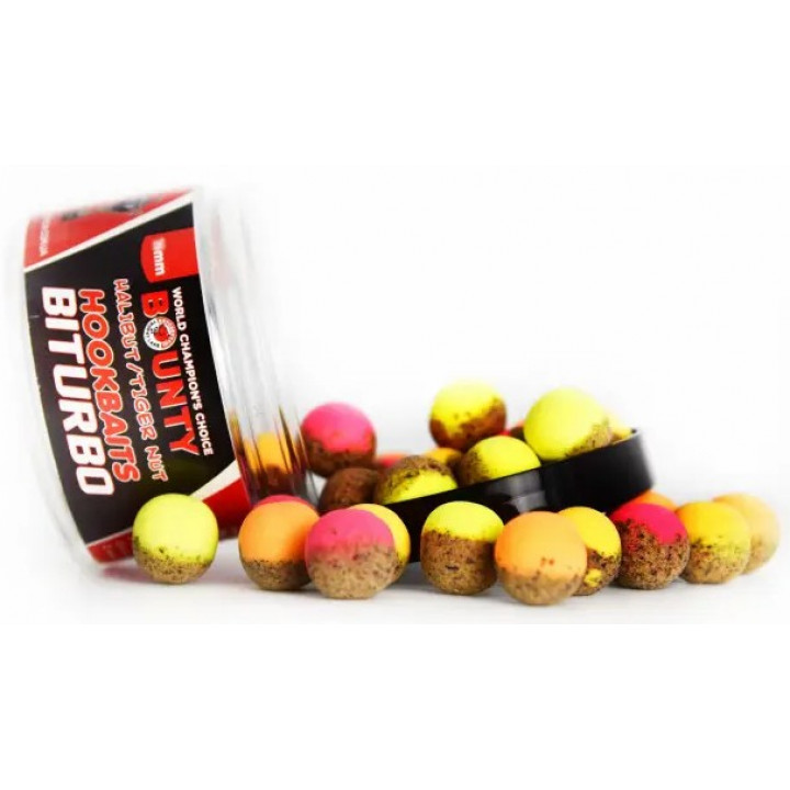 Бойлы BOUNTY BITURBO HALIBUT / TIGER NUT Mix-цветов 14mm