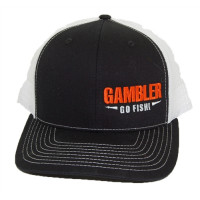 Бейсболка Gambler Richardson 112 Split Black/White Orange Gambler White Go Fish