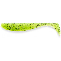 Силикон FishUp Wizzle Shad  5" (4шт) #055 - Chartreuse/Black
