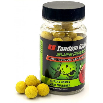 Бойли Tandem Baits SF Fluo Mini Pop-Up Boilies 12mm 30g 2021 Milky Mulberry