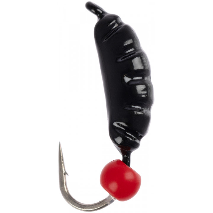 Мормышка вольфрамовая Viking Fishing Shrimp+bead 0.95g 9mm Black+R (1шт)
