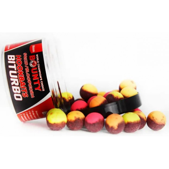 Бойлы BOUNTY BITURBO SQUID / BLOODWORM Mix-цветов 16mm