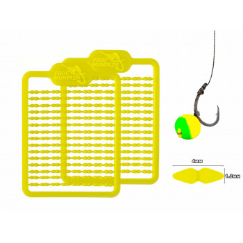 Стопор для бойлів ProfMontazh Micro Stops For Baits 2шт (Yellow) 240шт