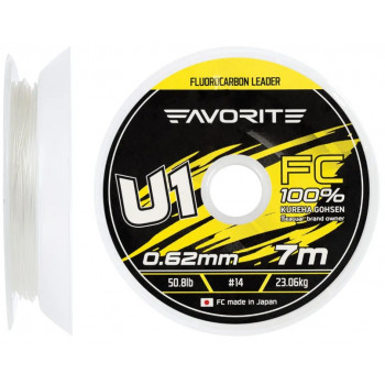 Флюорокарбон Favorite U1 FC 7m #40/1.05mm 133.6lb/60.62kg