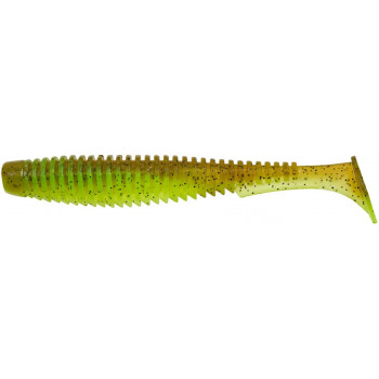 Силикон FishUp U-Shad 3.5" (8шт) #204 - Green Pumpkin Chartreuse