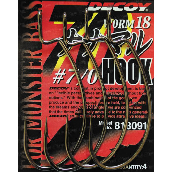 Крючок Decoy Hook Worm 18 Monster Bass №5/0