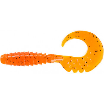 Силикон FishUp Fancy Grub 2.5" 10шт #049 Orange Pumpkin Black