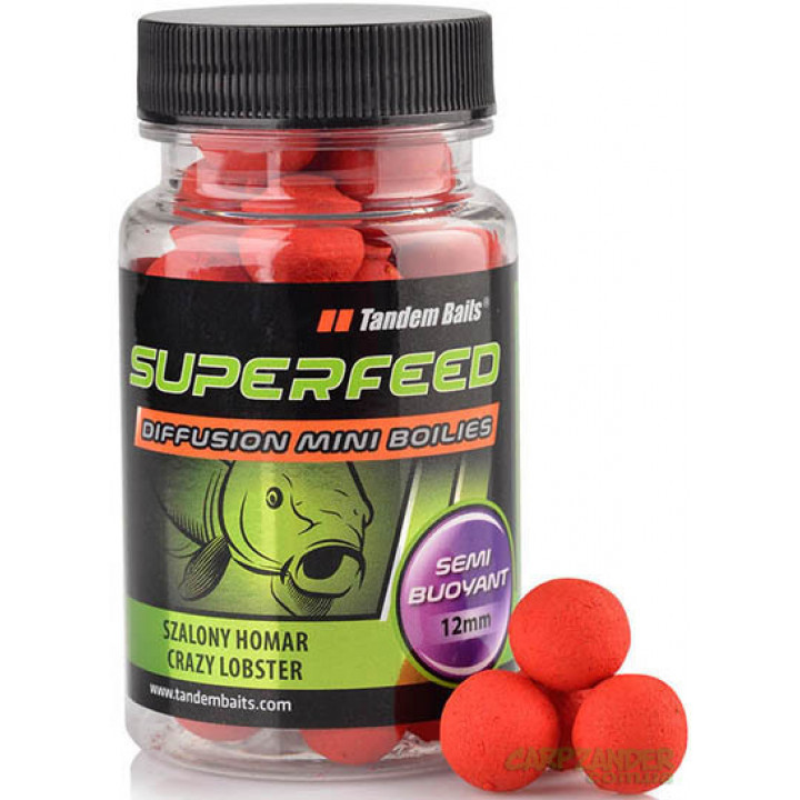 Бойли Tandem Baits Super Feed Diffusion Mini Boilies 12mm 40g Crazy Lobster