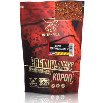 Прикормка INTERKRILL Premium Карп-Клубника-Банан 1kg