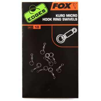 Верлюги Fox Edges Kuro Micro Hook Ring Swivels 10шт