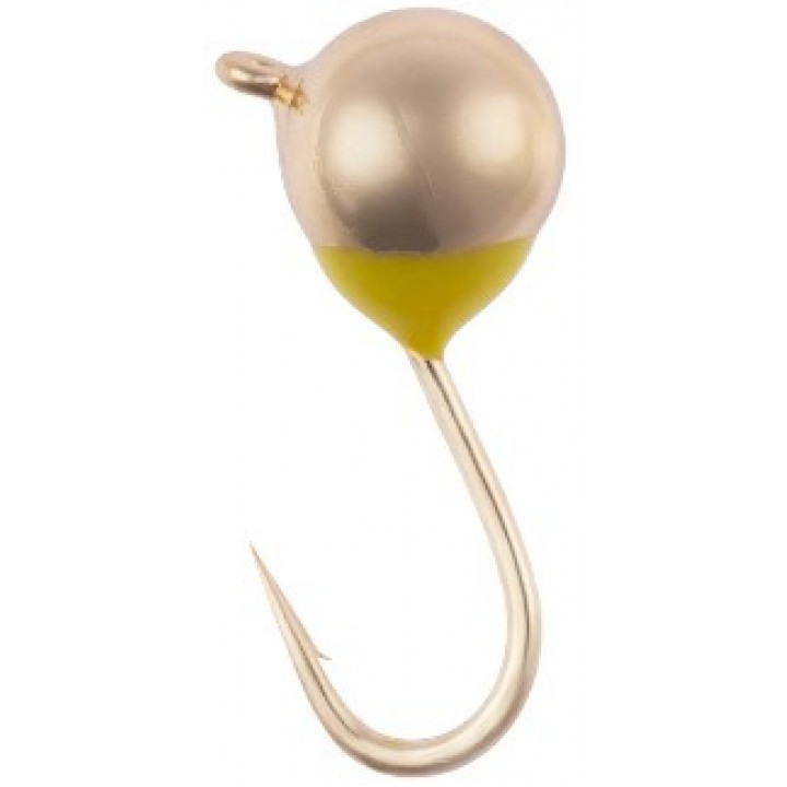 Мормышка вольфрамовая Viking Fishing Round+drop 0.65g 4mm Gold (1шт)
