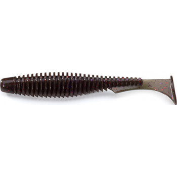 Силикон FishUp U-Shad 3" 9шт #050 Green Pumpkin Brown Red & Purple