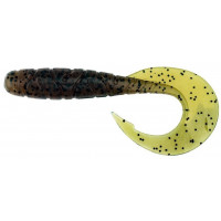 Силикон FishUp Mighty Grub 3.5" 7шт #017 Motor Oil Pepper