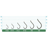 Крючок Owner 56741 Picket Hook №8 кільце Black Crome 11шт