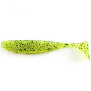 Силикон FishUp Wizzle Shad 3" 8шт #055 Chartreuse Black