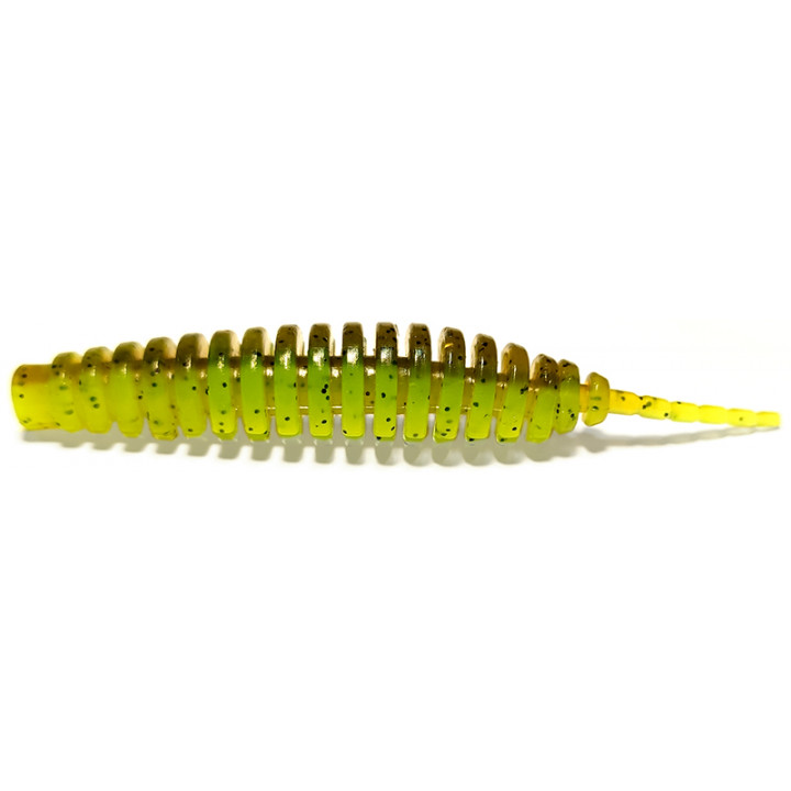 Силикон FishUp Tanta 3" (6шт) #204 - Green Pumpkin/Chartreuse