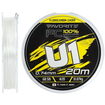 Флюорокарбон Favorite U1 FC 20m #40/1.05mm 133.6lb/60.62kg