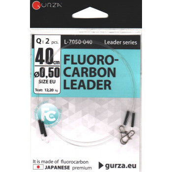 Поводок Gurza FLUOROCARBON LEADER 30см/0,50мм 2шт (Test 12,2kg)
