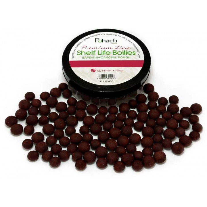 Насадочные вареные бойлы Puhach Baits Premium Line Shelf Life Boilies 12/14 mm - Krill