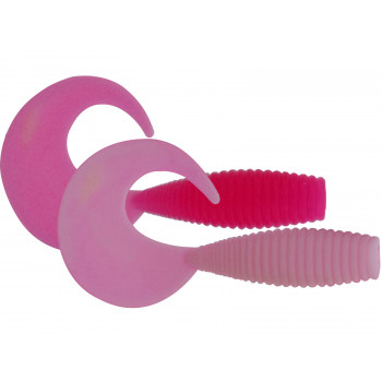 Силикон Kinetic Curlypup 5.1cm 2g White/Pink (10шт) Garlic