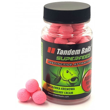 Бойли Tandem Baits SF Fluo Mini Pop-Up Boilies 12mm 30g 2021 Strawberry Cream