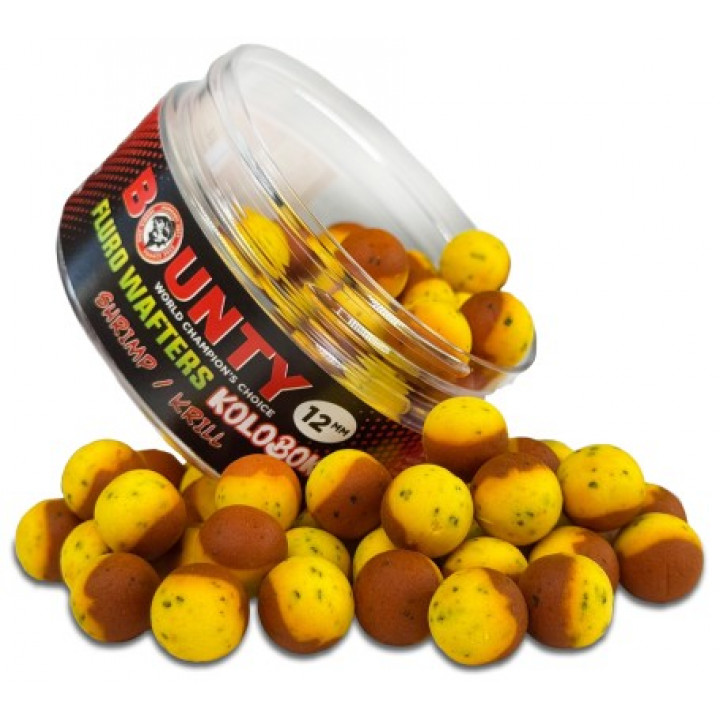 Бойлы Bounty Fluro-вафтерс Kolobok Shrimp / Krill (Креветка / Криль) 10mm  