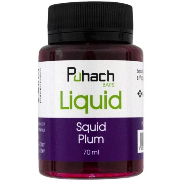 Ликвид Puhach Baits Liquid 70 ml - Squid Plum (Кальмар Слива)